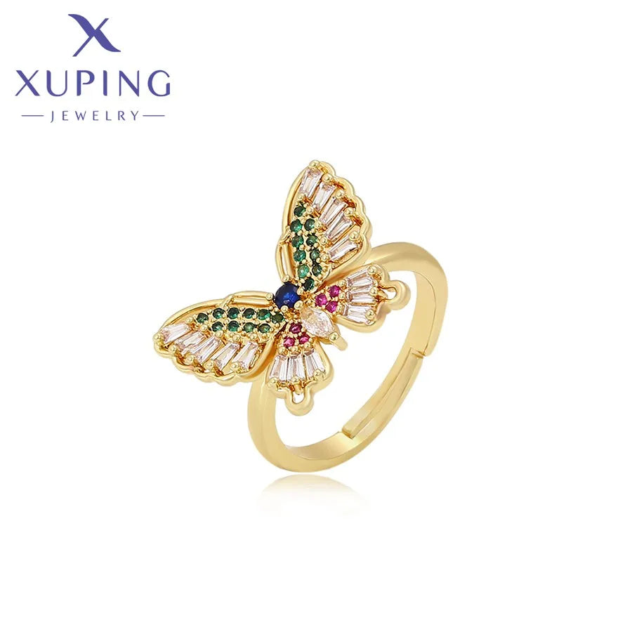 BFBR-366 Xuping Jewelry Exquisite Design Luxury Butterfly Style Jewelry Ring Ladies Ring
