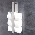 Bathroom Brushed Stainless Steel Wall Mounted Eco-Friendly Towel Rack with Perforated Design Black Metal Bath Towel Storage Rod