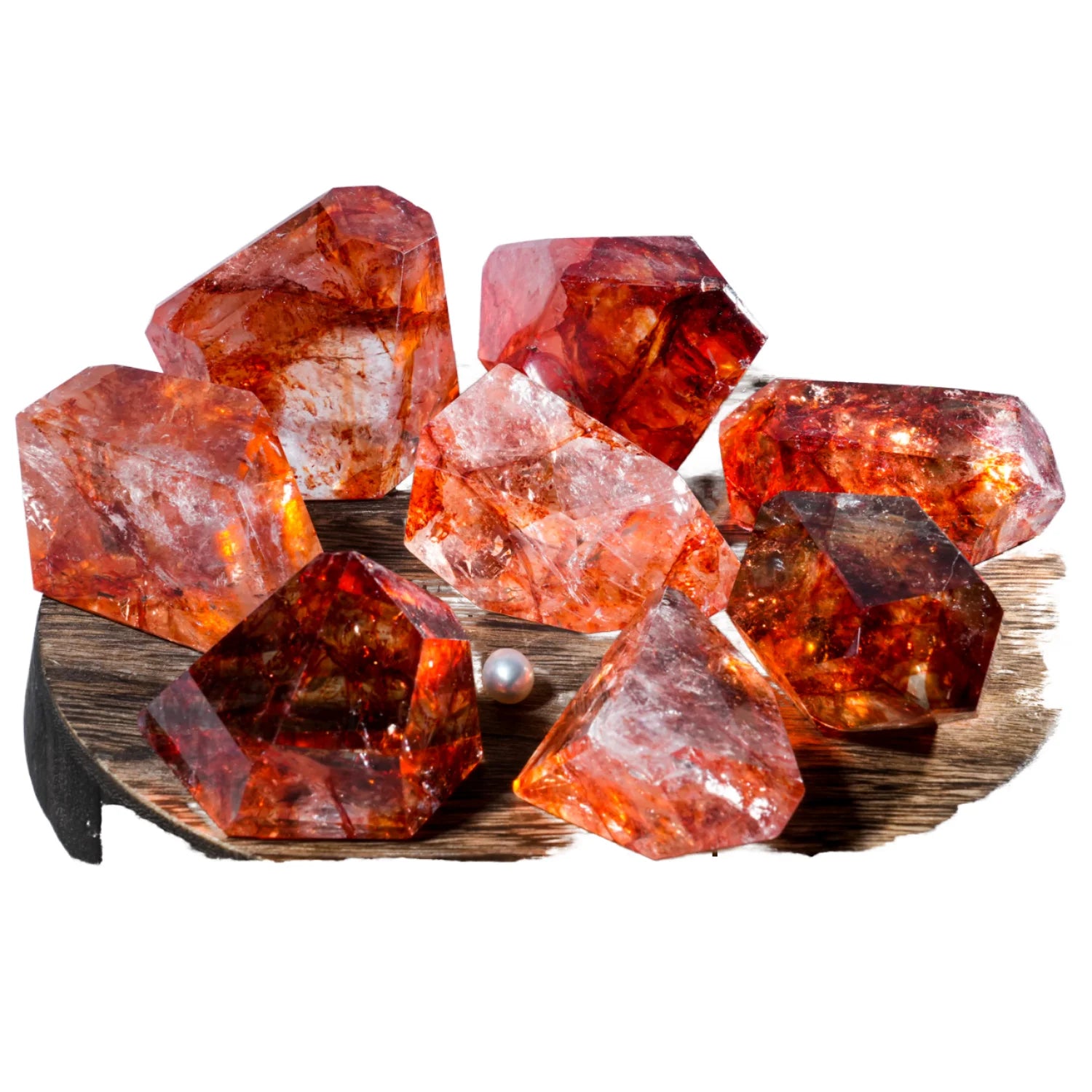 HONGZHUO Wholesale Natural Electroplate Pink Aura Quartz Crystal Rough Stone Gem Stones