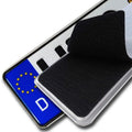 Hook-and-loop Licence Plate Holder Black 50 cm X 8 cm