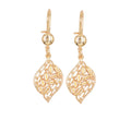 Guangzhou Factory New Arrivals Women Zircon Brass Copper Earings Rhinestone Women 18k 24k Gold Plated Earings Aretes Dorados