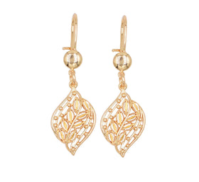 Guangzhou Factory New Arrivals Women Zircon Brass Copper Earings Rhinestone Women 18k 24k Gold Plated Earings Aretes Dorados