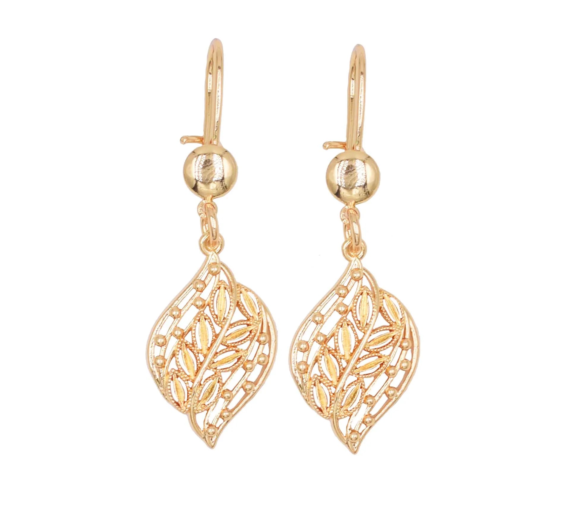 Guangzhou Factory New Arrivals Women Zircon Brass Copper Earings Rhinestone Women 18k 24k Gold Plated Earings Aretes Dorados