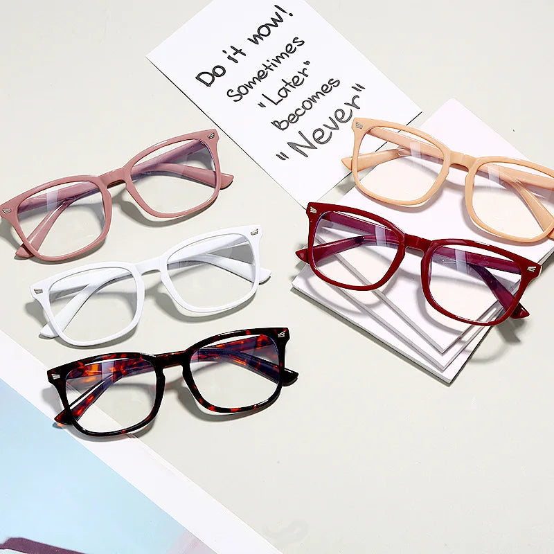 Fashion Anti Blue Light Optical Frame Trendy Europe Style Fancy Flat Glasses