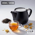 18-Ounce 600ml Traditional Loose Tea Coffee Set Porcelain Teapot Portable Ceramic Teapot With Removable Stainless Steel Infuser