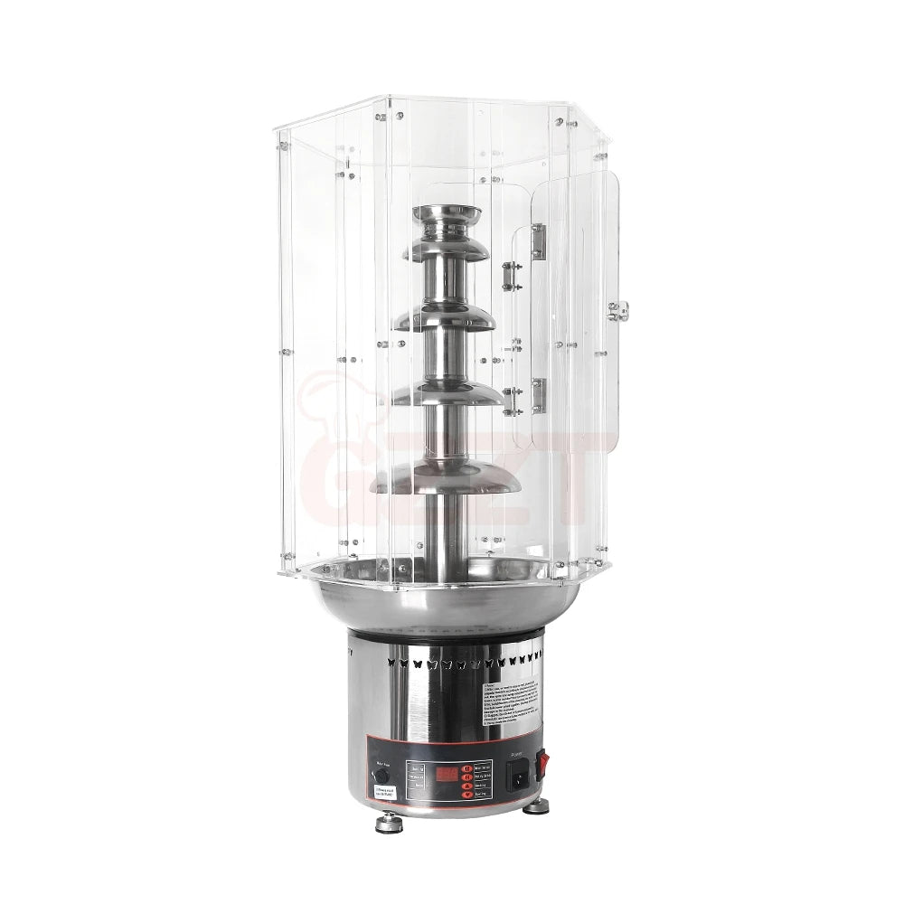 4/5/6/7 Layers Plastic Clear Acrylic Dust Cover for Chocolate Fountain Professional Chocolate Fountain Wind Cover Price