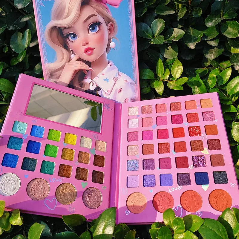 Vegan High Pigment Eyeshadow Palette Luminous Satin Shimmer Metallic Radiant Finish Dark Medium Skin Tone Dry Powder Eye Makeup