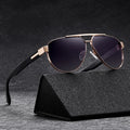 Classic Fashion Toad Mirror Outdoor Sunglasses for Men UV400 Tac Double Beam Driving Sun Protection Polarized Metal Silver Frame