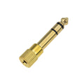 SDPSISpeaker Connector 6.35mm Male to 3.5mm Female Audio Headset Microphone Guitar Recording Adapter for Speaker Guitar