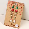 Newly Arrived Christmas Casual Jewelry for Women Cute Alloy Ear Clips Earrings in Snowflake Christmas Tree Santa Claus Designs