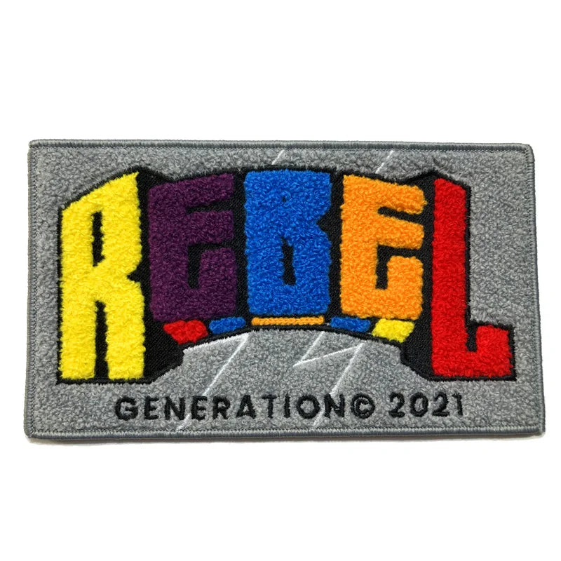 Hot Sell Cheap Custom Garment Clothing Bag Accessories Hand Embroidered Chenille Iron on Patches