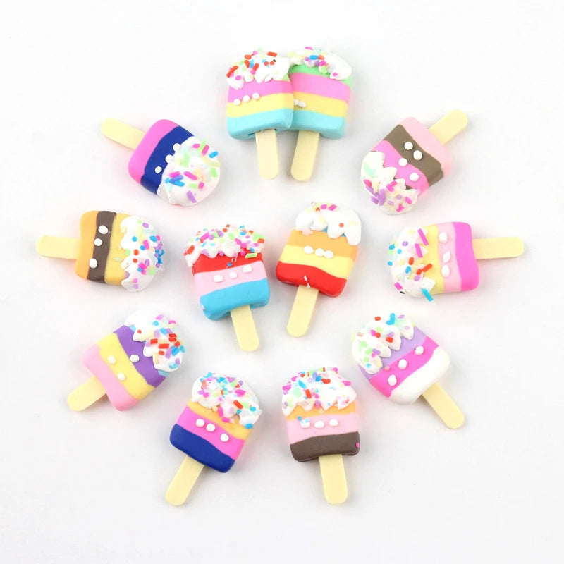 Hot Sale Cute 3d Miniature Food Theme Polymer Clay Ice Cream Design Diy Kit Accessories