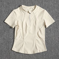 Women's Half-Zip Quick-Dry Yoga Top Short Sleeve for Running Gym & Yoga T-Shirt