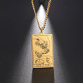 Vintage Shadowscapes Tarot CUPS Cards Pendant Necklace the Major Arcana Tarot Cards Stainless Steel Jewelry Men