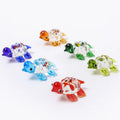 Colorful Handmade Glass Animal Glass Turtle Figurine Home Decoration