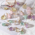 Custom Classic Style Rough Gemstone Crystal Necklace Citrine Rose Quartz Amethyst Apatite Pendant Wrap Raw Crystal Stone Pendant