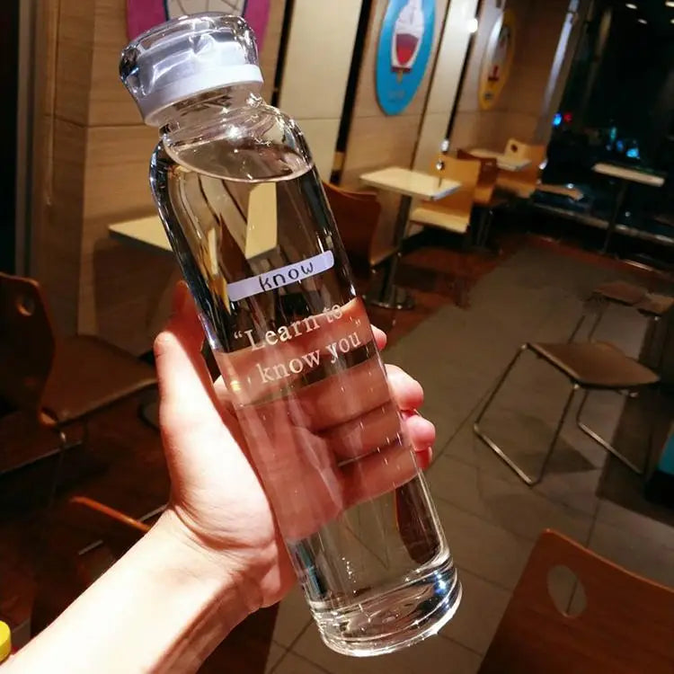 Custom Bpa Free Unbreakable High Borosilicate Glass Water Bottle