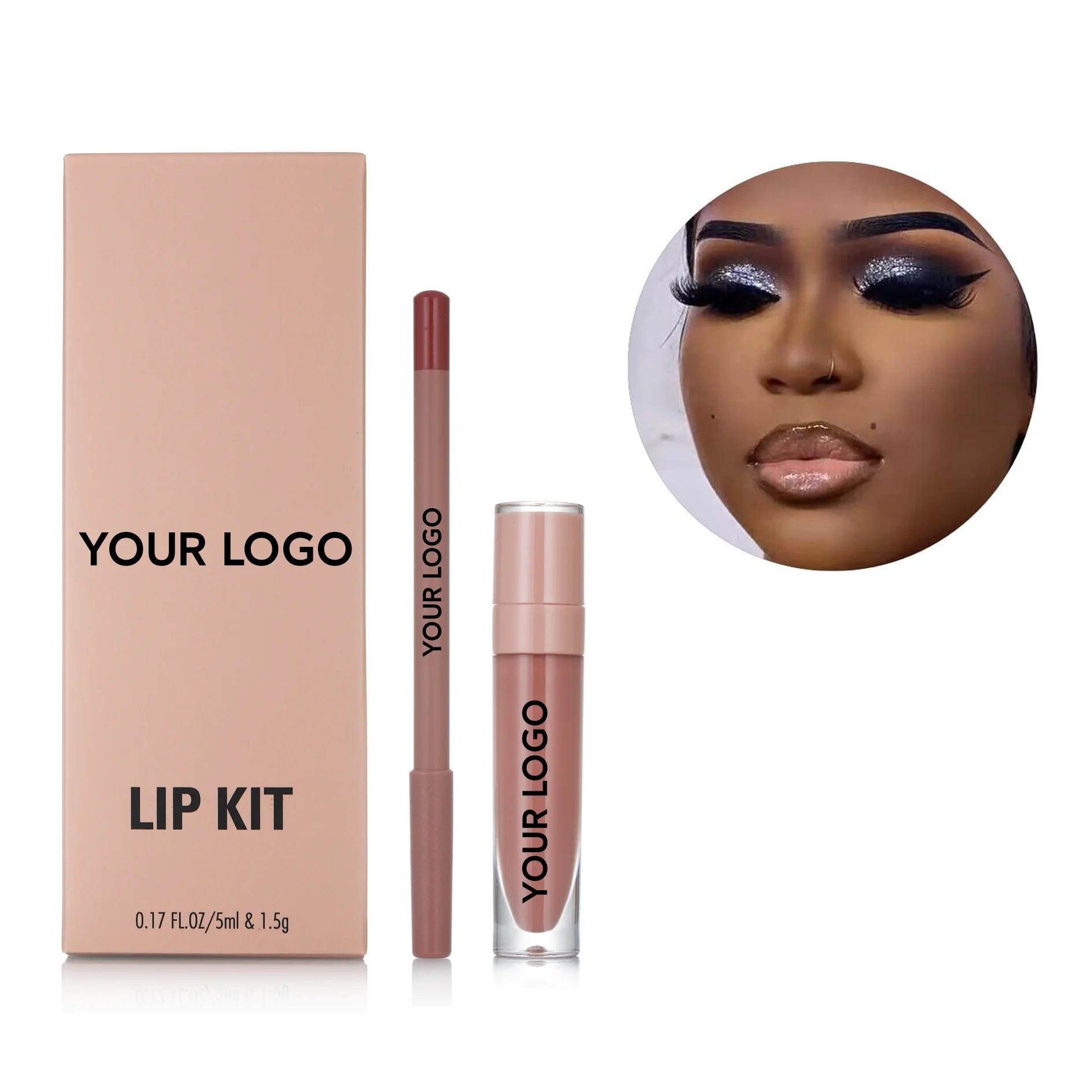 New Arrival Vegan Liquid Lip Set Matte Wooden Creamy Lip Liner Moisturizing Long Lasting Free Match Custom Logo Lip Kit
