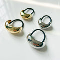 Simple Rubber Band Head Rope Metal Pony Cuffs Hair Accessories Metal Geometric Shape Tied Horsetail Hair Rope for Wom