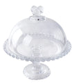 love Style clear Glass Tall Pedestal Cake Plate Stand