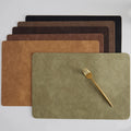 New Design Tabletex Factory Wholesale Heat Resistant Waterproof Rectangle Dining Tablemat PU Leather Table Placemat