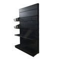 Pharmacy Adjustable Peg Board Shelf Display Black Supermarket Shelves Supermarket Display Shelves