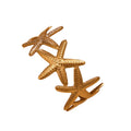 Women's 18K Gold Plated Stainless Steel Starfish Opening Fashion Bangles Waterproof Ocean Style Adjustable Bracelets Jewelry