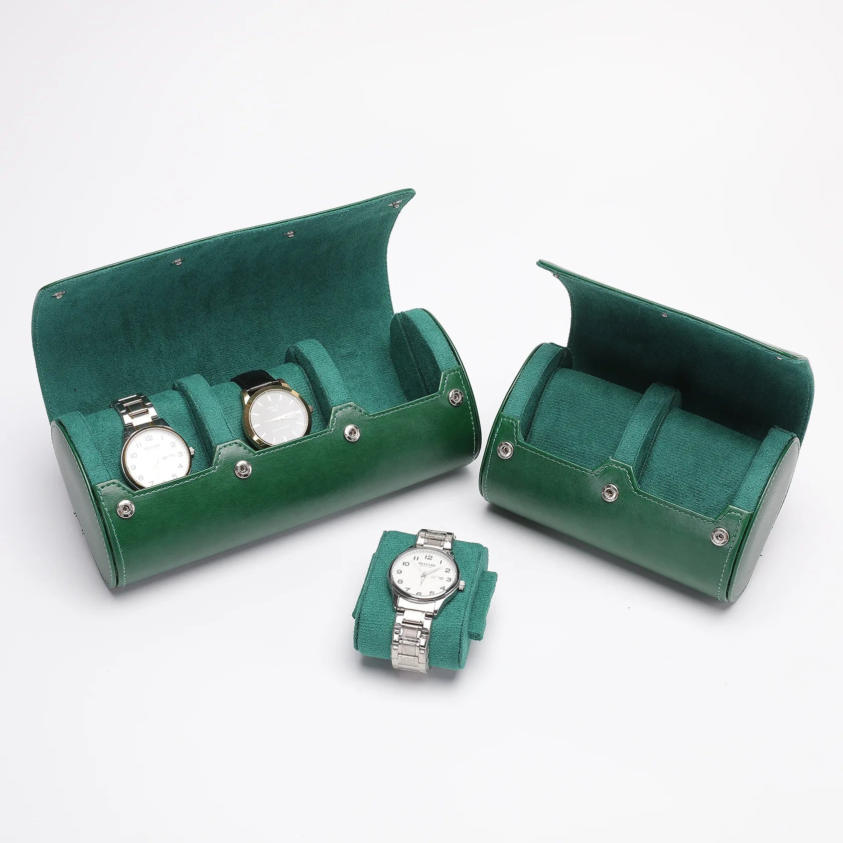 LAIHE Luxury Leather Travel Watch Case Drawer Style with Customized Logo 1 2 3 Slots OEM & ODM Wholesale