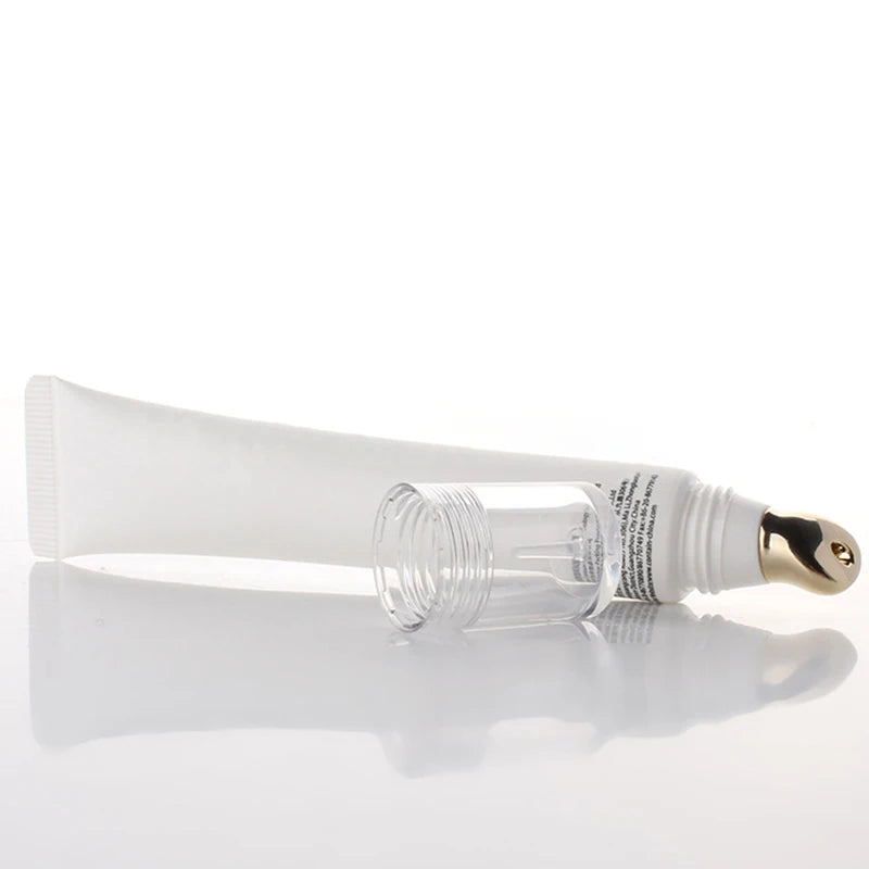 Support Free Sample PE Lotion Tube Eye Cream Tube D19*L107mm Massage Cosmetic Tube With Metal Massage Head