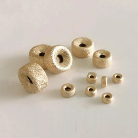 Real 14K Gold Filled GF Spacer Shine Wheel Beads for Jewelry Making Handmade DIY Accessories Jewelry Findings