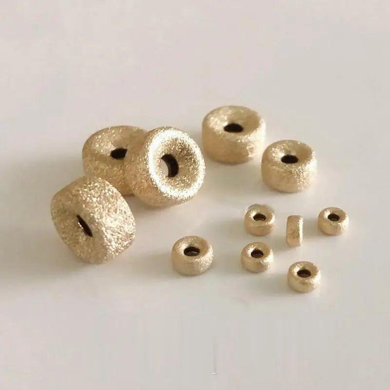 Real 14K Gold Filled GF Spacer Shine Wheel Beads for Jewelry Making Handmade DIY Accessories Jewelry Findings