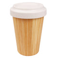 Mikenda Natural Bamboo Color Custom Reusable Cup With Lid Customized Fiber Mugs