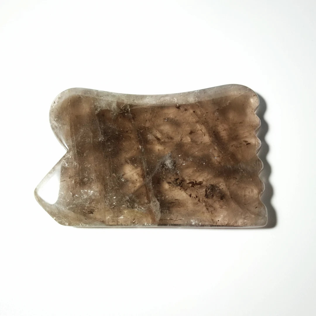 Huiying Crystal Smoky Quartz Facial Body Massage Acupuncture Beauty Spiky Concave Guasha
