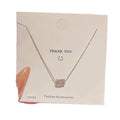 Collar De Acero Inoxidable Women Stainless Steel Chain Necklace Sparkling Zircon Diamond Necklace Tarnish Free Clavicle Chain