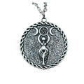 Custom Wiccan Beautiful Fashion Triple Moon Goddess Witchcraft Symbolic Pendant Necklace Vintage Women Jewelry Party Gift