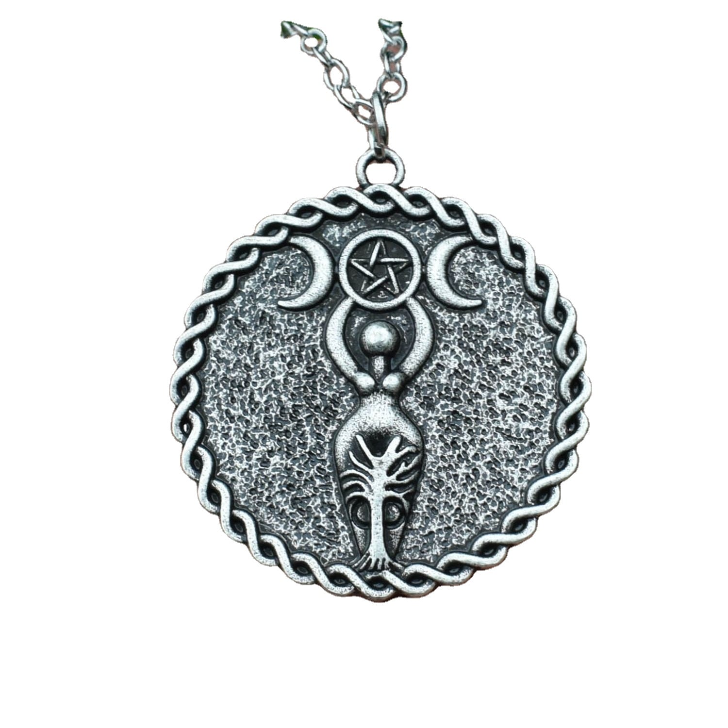 Custom Wiccan Beautiful Fashion Triple Moon Goddess Witchcraft Symbolic Pendant Necklace Vintage Women Jewelry Party Gift