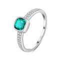 Hainon S925 Sterling Silver Heart Inlaid Zircon Moonstone Ring Promise Wedding Engagement Rings Jewelry Women