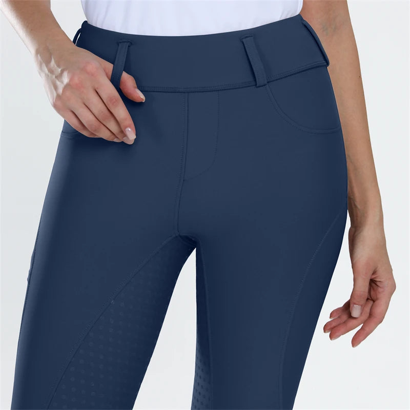 Custom Logo Silicone Women Breeches Equestrian Jodhpurs Ladies Horse Riding Pants Clothing