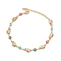 2021 Latest Design Multi Color Evil Eyes Charm Bracelet Gold Chain Elephant Eyes Bracelet for Party