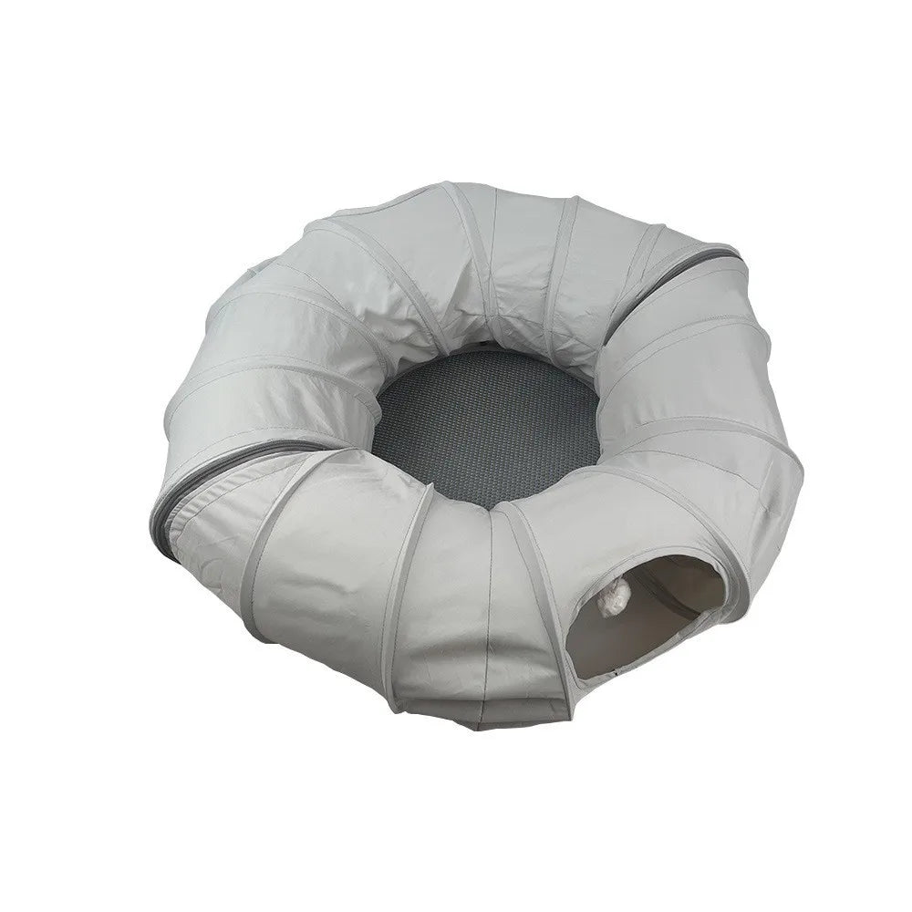 Summer Cool Cat Tunnel Foldable Donut Pet Tunnel with Cool Mat for Amazon Hot Sale Product for Cats