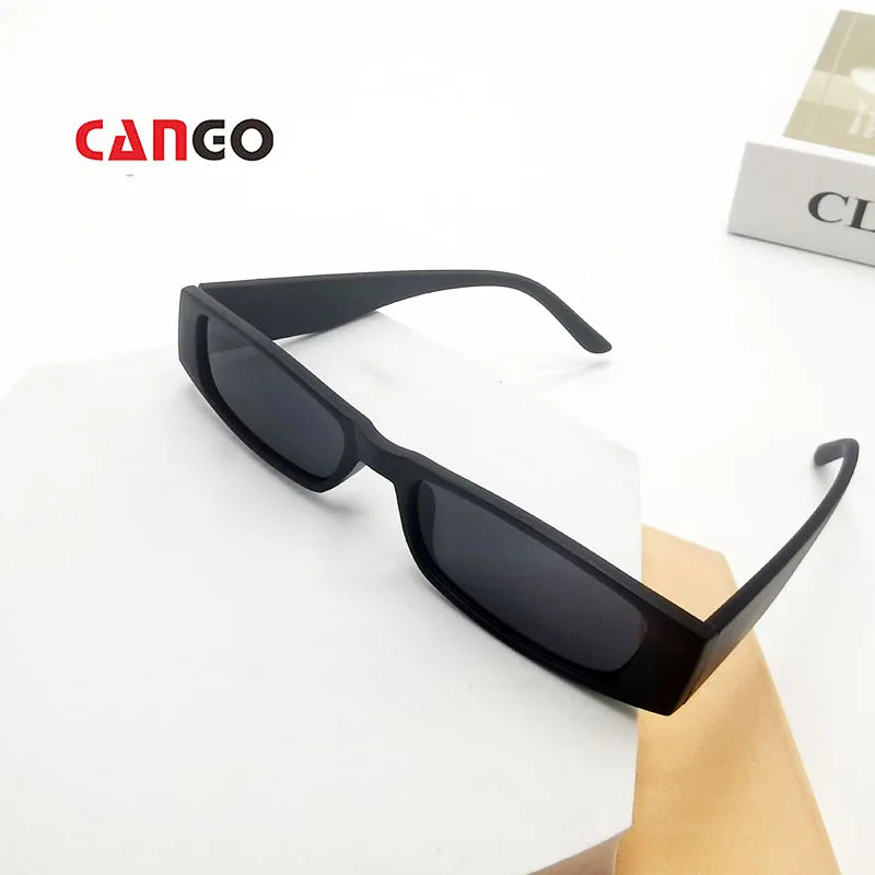 Designer Flat Top Rectangle Sunglasses Women Men Luxury Shaldes Sun Glasses