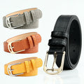 New Korean Casual Dress Belts for Women Fashion Alloy PU Leather Belt With Decorative Jeans Suit Belt Buckle for Women