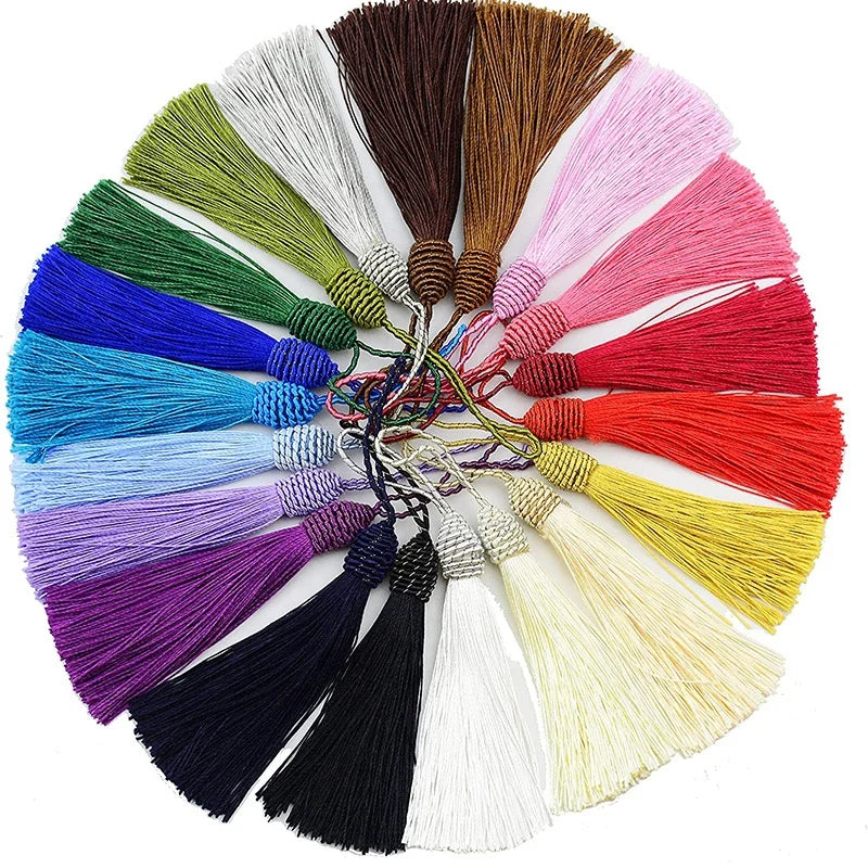 Handmade Tassels for DIY Craft Jewelry Making Bookmarks Chinese Knot Curtains Home Textiles Cellphones 15cm 6 Inch for Garments