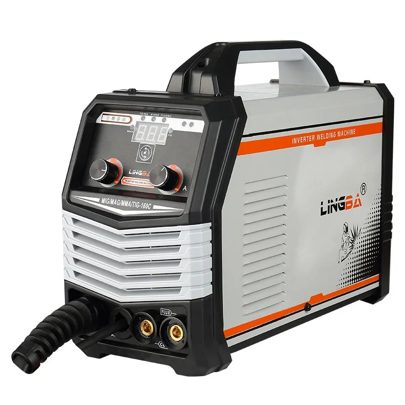Lingba Semi-automatic Flux Cored Wire Mig Mma Lift Tig 5 in 1 Gasless Mig Welder 220V with LCD 160C