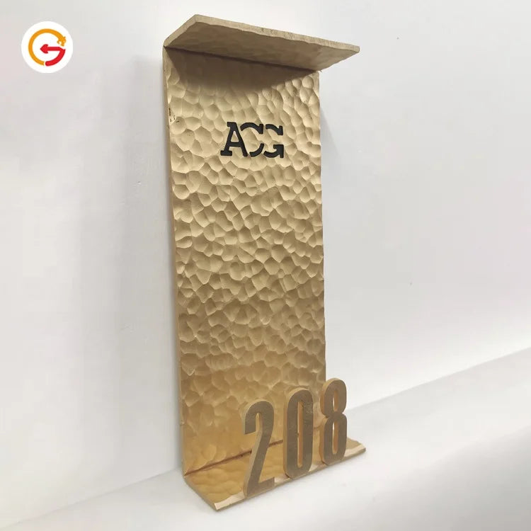 JAGUARSIGN Manufacturer Custom Bronze Number Sign Hotel Door Room Signs Number Stainless Steel