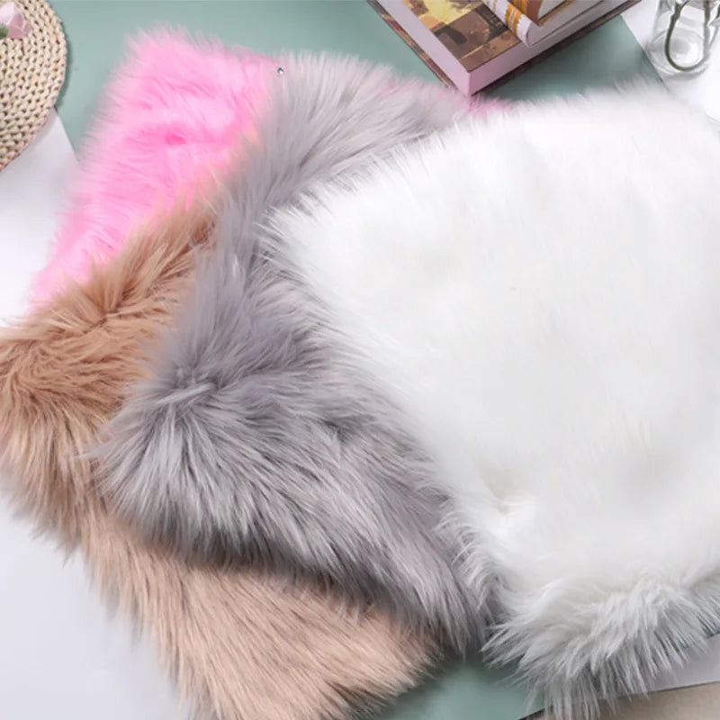 New Take Photo Display Manicure Holder Pads Fur Furry Nail Art Table Mat
