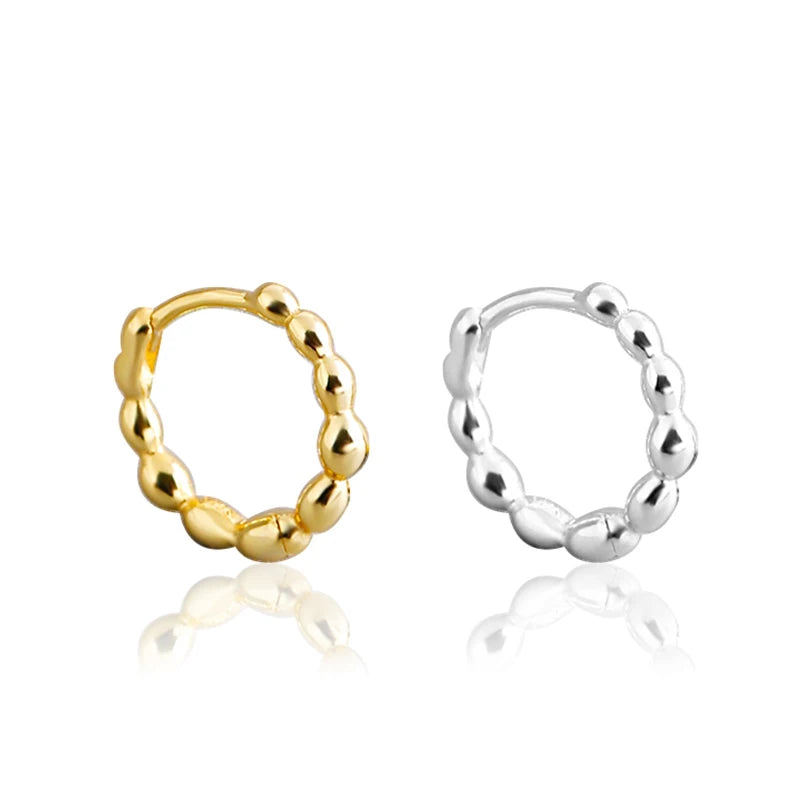 EH1517 Popular Trendy Earrings 2024 18k Gold Plated 925 Sterling Silver Hypoallergenic Silver Small Hoop Earrings for Daily Wear