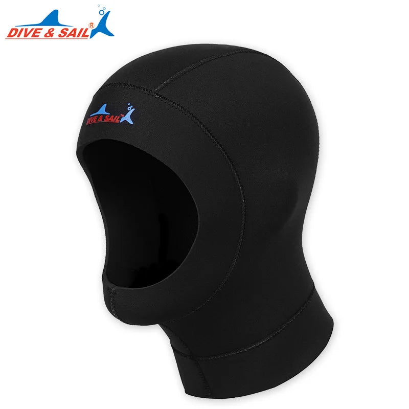 DIVE&SAIL Men Women 3mm Freediving Surfing Hat Thermal Keep Warm Swimming Headgear Neoprene Scuba Diving Wetsuit Hood
