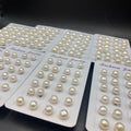 3A Natural Half Hole Drilled /no Holes Button Shape Loose Pearls 2.5mm-15mm Genuine Real Bead Natural White Pearl Jewelry