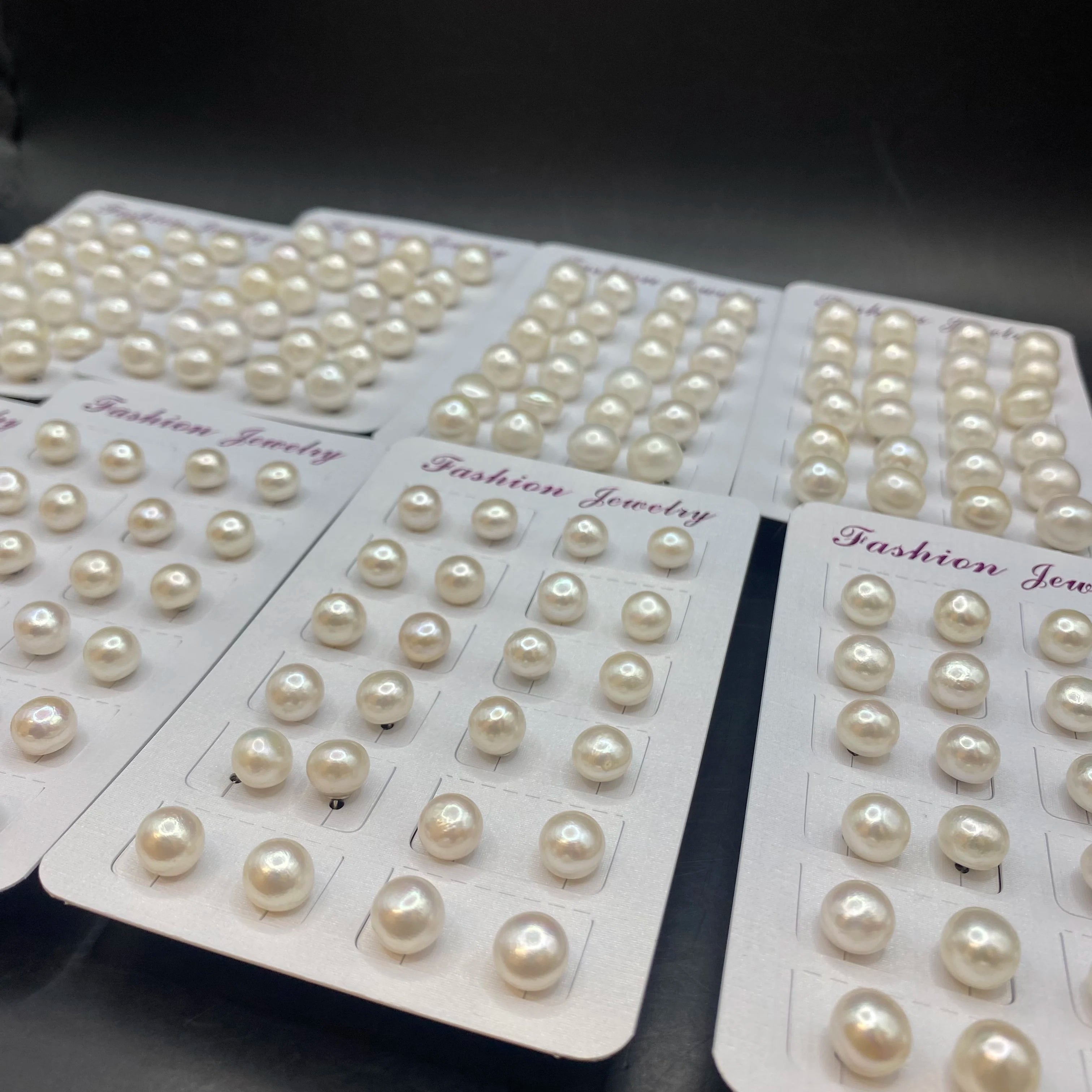3A Natural Half Hole Drilled /no Holes Button Shape Loose Pearls 2.5mm-15mm Genuine Real Bead Natural White Pearl Jewelry